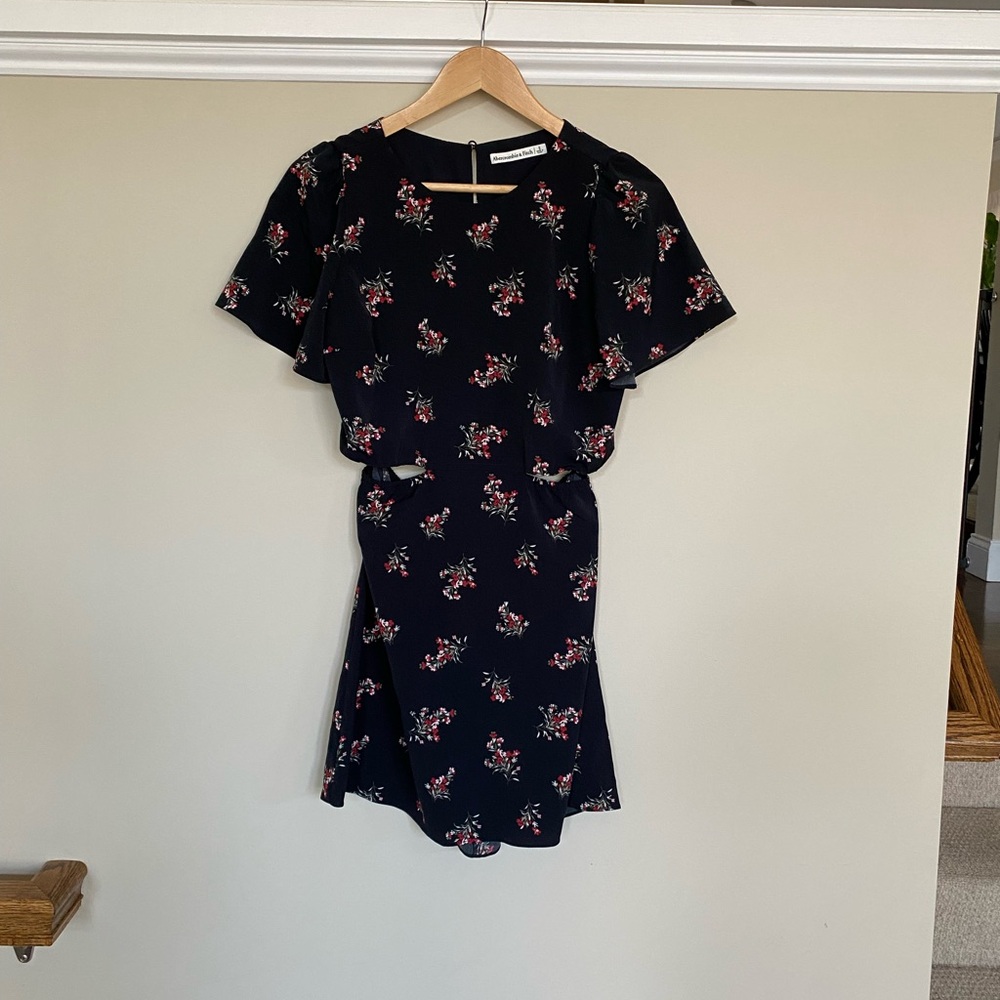 Abercrombie & Fitch Black Floral Mini Dress
